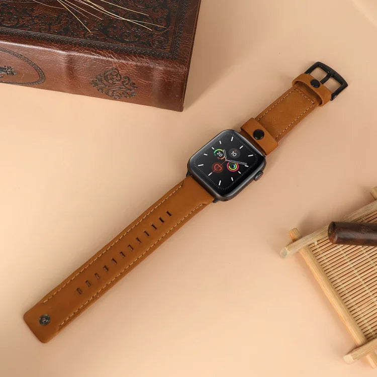 Bracelet de rechange en cuir véritable, pour Apple Watch 5 et 4 40 mm / 3 et 2 et 1 38 mm, pour Apple Watch 5 et 4 44 mm / 3 et 2 et 1 42 mm