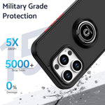 Coque de téléphone Q Shadow série 1 en TPU + PC avec anneau, pour iPhone 16 Pro, pour iPhone 16 Plus, pour iPhone 15 Pro Max, pour iPhone 15 Pro, pour iPhone 15 Plus, pour iPhone 15