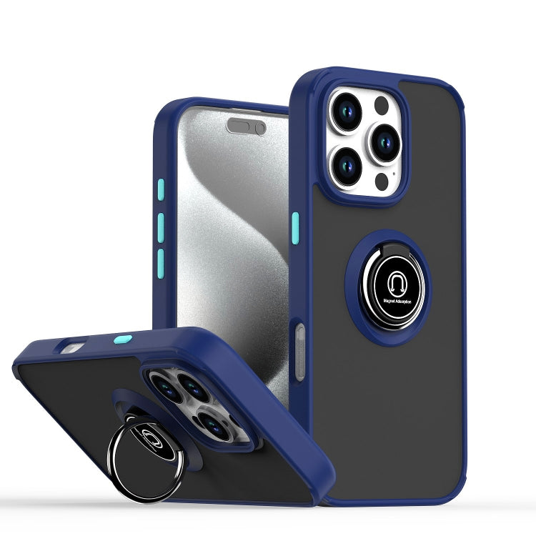 Coque de téléphone Q Shadow série 1 en TPU + PC avec anneau, pour iPhone 16 Pro, pour iPhone 16 Plus, pour iPhone 15 Pro Max, pour iPhone 15 Pro, pour iPhone 15 Plus, pour iPhone 15