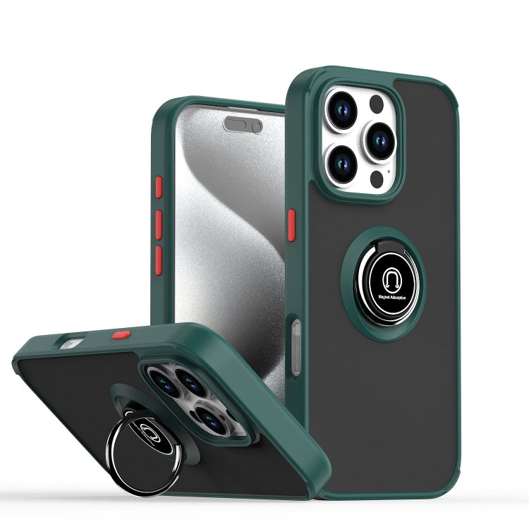 Coque de téléphone Q Shadow série 1 en TPU + PC avec anneau, pour iPhone 16 Pro, pour iPhone 16 Plus, pour iPhone 15 Pro Max, pour iPhone 15 Pro, pour iPhone 15 Plus, pour iPhone 15