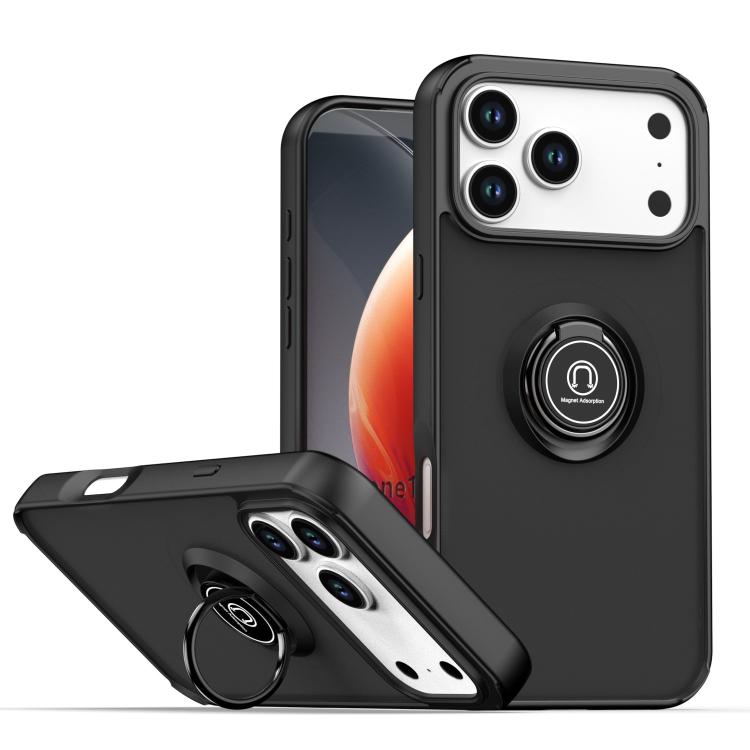 Coque de téléphone Q Shadow 1 Series en TPU + PC avec anneau, Pour iPhone 17e / 16e, Pour iPhone 17 Pro Max, Pour iPhone 17 Pro, Pour iPhone 17, Pour iPhone Air, Pour iPhone 16 Pro Max