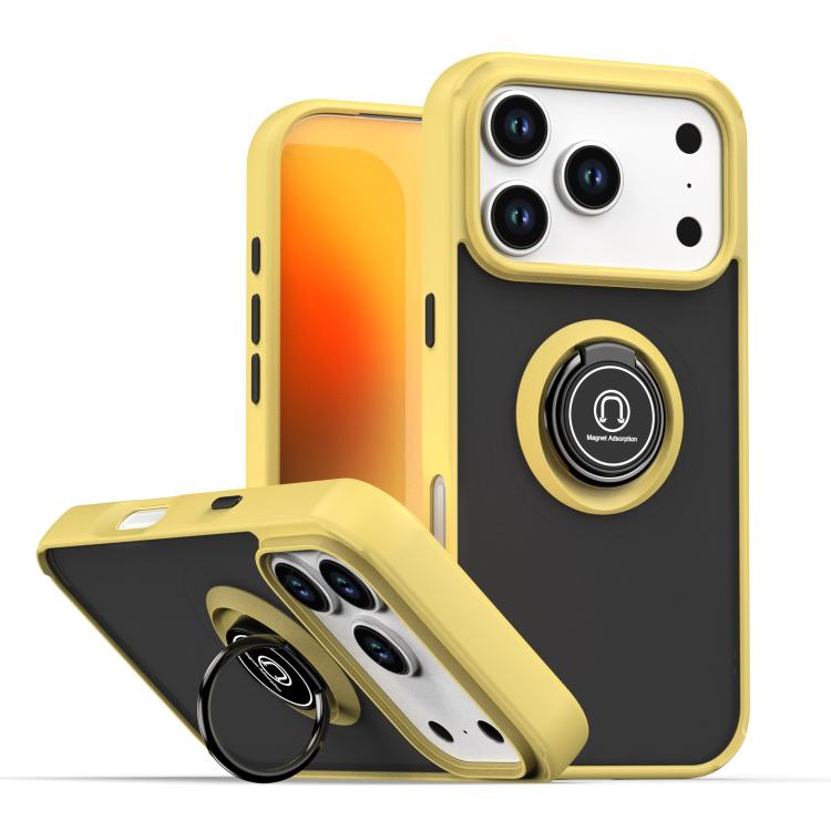 Coque de téléphone Q Shadow 1 Series en TPU + PC avec anneau, Pour iPhone 17e / 16e, Pour iPhone 17 Pro Max, Pour iPhone 17 Pro, Pour iPhone 17, Pour iPhone Air, Pour iPhone 16 Pro Max