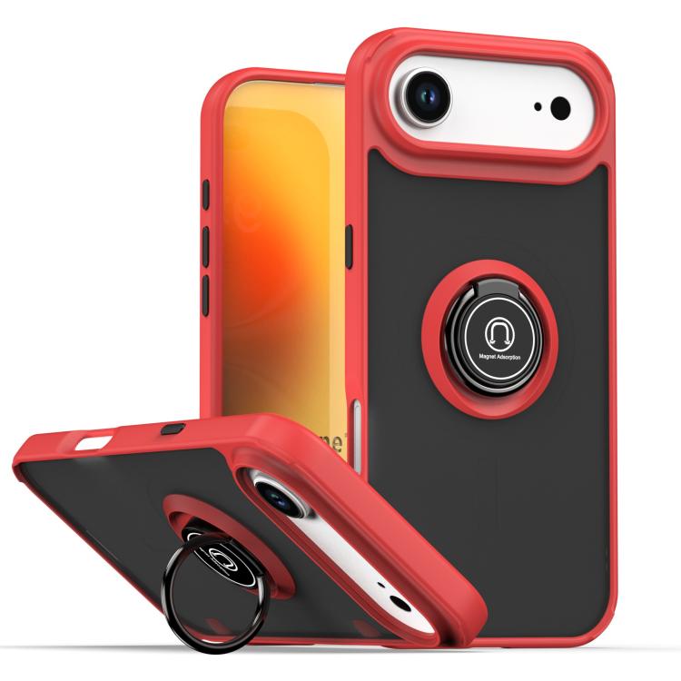 Coque de téléphone Q Shadow 1 Series en TPU + PC avec anneau, Pour iPhone 17e / 16e, Pour iPhone 17 Pro Max, Pour iPhone 17 Pro, Pour iPhone 17, Pour iPhone Air, Pour iPhone 16 Pro Max