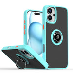 Coque de téléphone Q Shadow série 1 en TPU + PC avec anneau, pour iPhone 16 Pro, pour iPhone 16 Plus, pour iPhone 15 Pro Max, pour iPhone 15 Pro, pour iPhone 15 Plus, pour iPhone 15