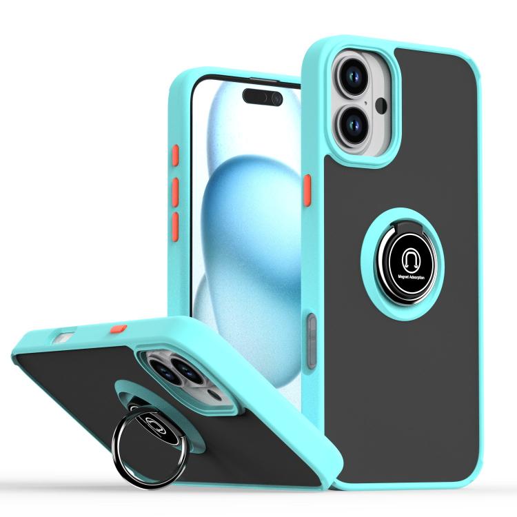 Coque de téléphone Q Shadow série 1 en TPU + PC avec anneau, pour iPhone 16 Pro, pour iPhone 16 Plus, pour iPhone 15 Pro Max, pour iPhone 15 Pro, pour iPhone 15 Plus, pour iPhone 15