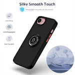 Coque de téléphone Q Shadow 1 Series en TPU + PC avec anneau, Pour iPhone 17e / 16e, Pour iPhone 17 Pro Max, Pour iPhone 17 Pro, Pour iPhone 17, Pour iPhone Air, Pour iPhone 16 Pro Max