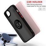 Coque de téléphone Q Shadow 1 Series en TPU + PC avec anneau, Pour iPhone 17e / 16e, Pour iPhone 17 Pro Max, Pour iPhone 17 Pro, Pour iPhone 17, Pour iPhone Air, Pour iPhone 16 Pro Max
