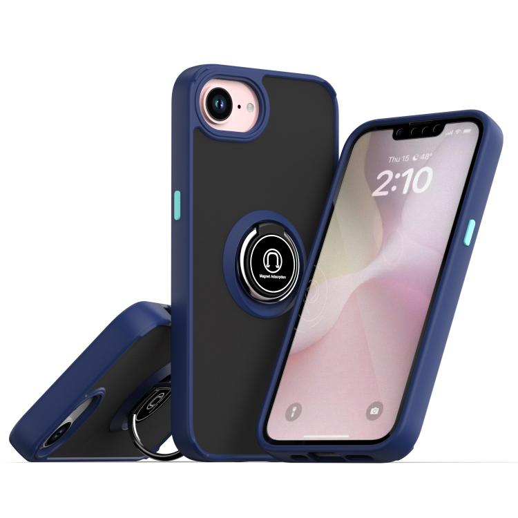 Coque de téléphone Q Shadow 1 Series en TPU + PC avec anneau, Pour iPhone 17e / 16e, Pour iPhone 17 Pro Max, Pour iPhone 17 Pro, Pour iPhone 17, Pour iPhone Air, Pour iPhone 16 Pro Max