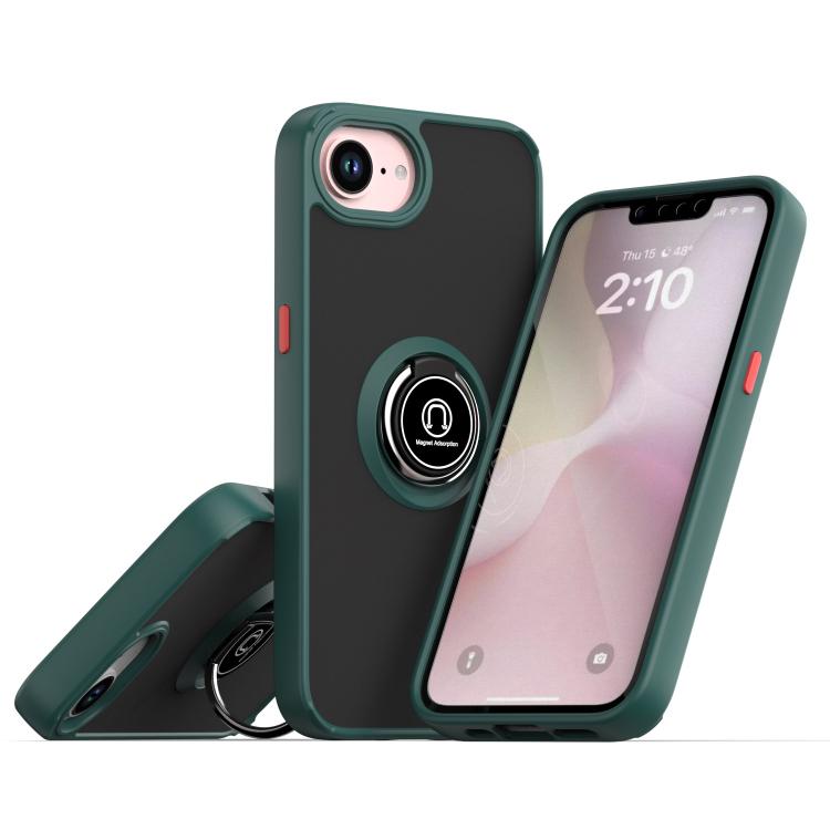 Coque de téléphone Q Shadow 1 Series en TPU + PC avec anneau, Pour iPhone 17e / 16e, Pour iPhone 17 Pro Max, Pour iPhone 17 Pro, Pour iPhone 17, Pour iPhone Air, Pour iPhone 16 Pro Max