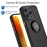 Coque de téléphone Q Shadow série 1 en TPU + PC avec anneau, pour iPhone 16 Pro, pour iPhone 16 Plus, pour iPhone 15 Pro Max, pour iPhone 15 Pro, pour iPhone 15 Plus, pour iPhone 15