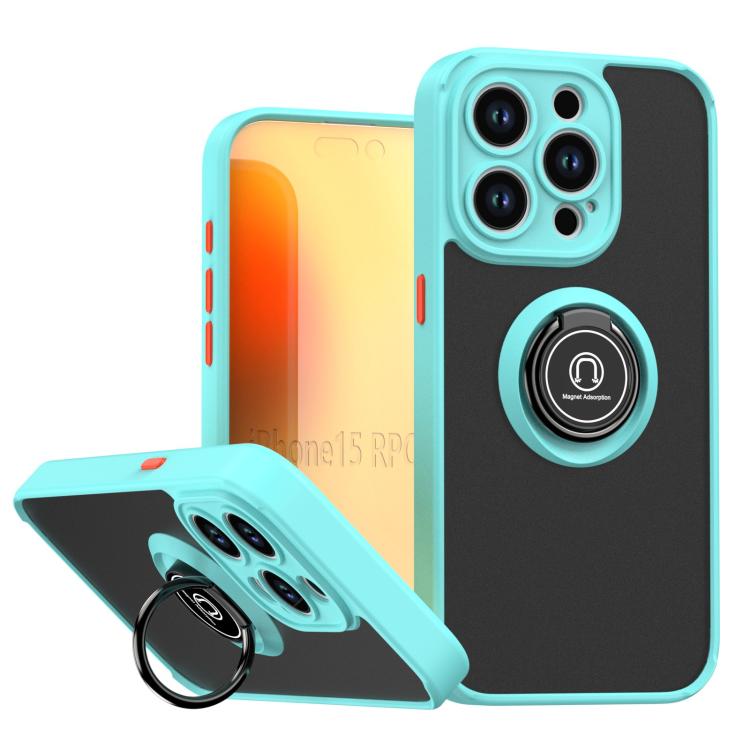 Coque de téléphone Q Shadow série 1 en TPU + PC avec anneau, pour iPhone 16 Pro, pour iPhone 16 Plus, pour iPhone 15 Pro Max, pour iPhone 15 Pro, pour iPhone 15 Plus, pour iPhone 15