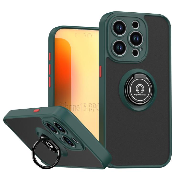 Coque de téléphone Q Shadow série 1 en TPU + PC avec anneau, pour iPhone 16 Pro, pour iPhone 16 Plus, pour iPhone 15 Pro Max, pour iPhone 15 Pro, pour iPhone 15 Plus, pour iPhone 15