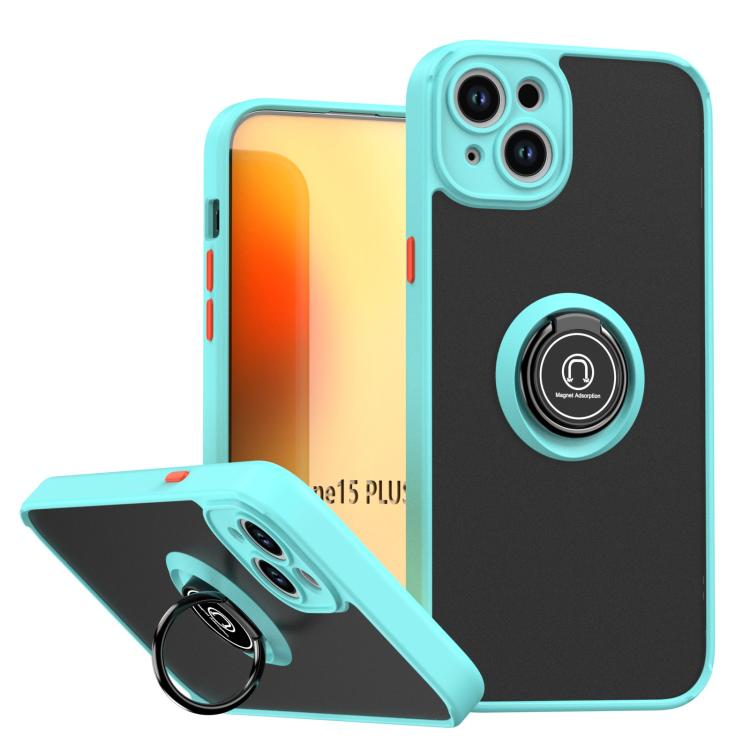Coque de téléphone Q Shadow série 1 en TPU + PC avec anneau, pour iPhone 16 Pro, pour iPhone 16 Plus, pour iPhone 15 Pro Max, pour iPhone 15 Pro, pour iPhone 15 Plus, pour iPhone 15