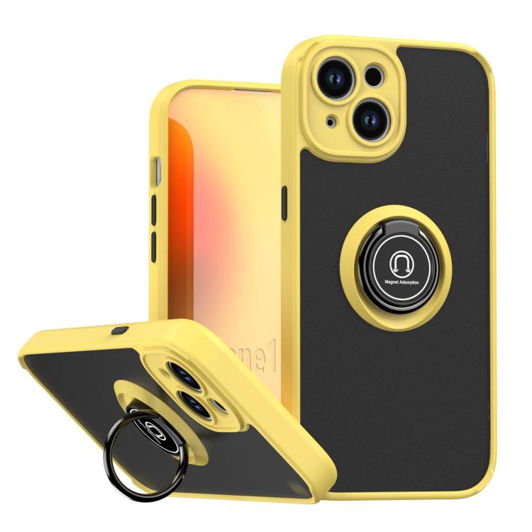 Coque de téléphone Q Shadow série 1 en TPU + PC avec anneau, pour iPhone 16 Pro, pour iPhone 16 Plus, pour iPhone 15 Pro Max, pour iPhone 15 Pro, pour iPhone 15 Plus, pour iPhone 15