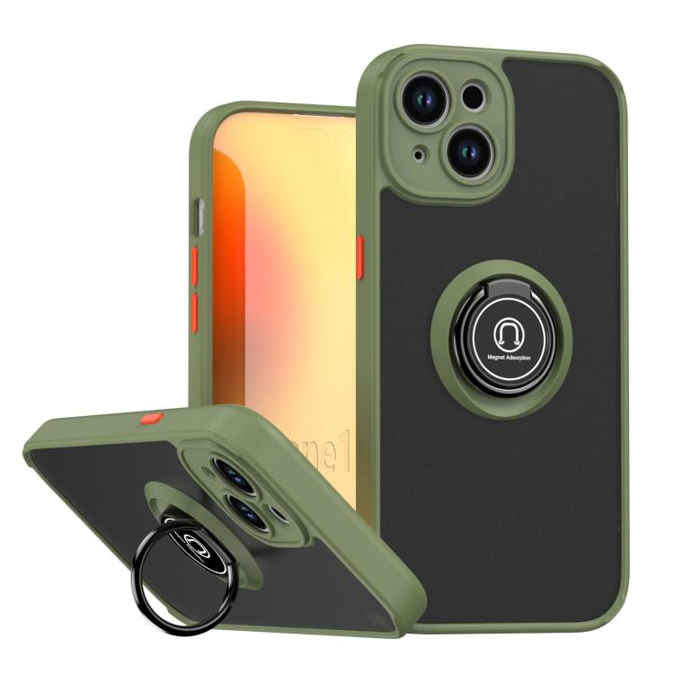 Coque de téléphone Q Shadow série 1 en TPU + PC avec anneau, pour iPhone 16 Pro, pour iPhone 16 Plus, pour iPhone 15 Pro Max, pour iPhone 15 Pro, pour iPhone 15 Plus, pour iPhone 15