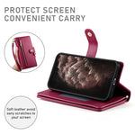 Étui de téléphone en cuir avec fermeture éclair et neuf fentes pour cartes, pour iPhone 11 Pro Max, pour iPhone 11, pour iPhone 11 Pro