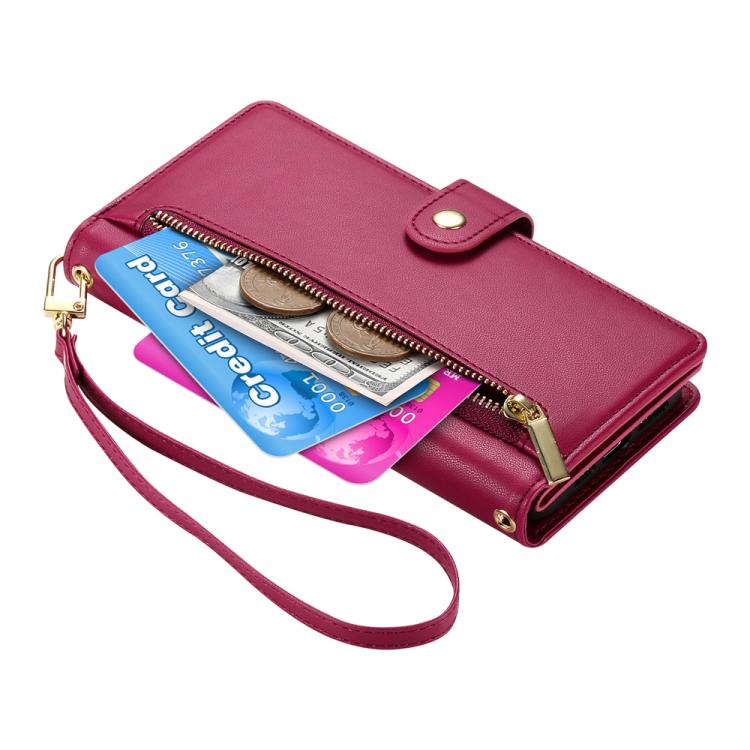 Étui de téléphone en cuir avec porte-cartes et fermeture éclair à neuf emplacements, pour iPhone 17 Pro Max, pour iPhone 17 Pro, pour iPhone 17, pour iPhone Air, pour iPhone 16e, pour iPhone 16 Pro Max, pour iPhone 16 Pro, pour iPhone 16 Plus