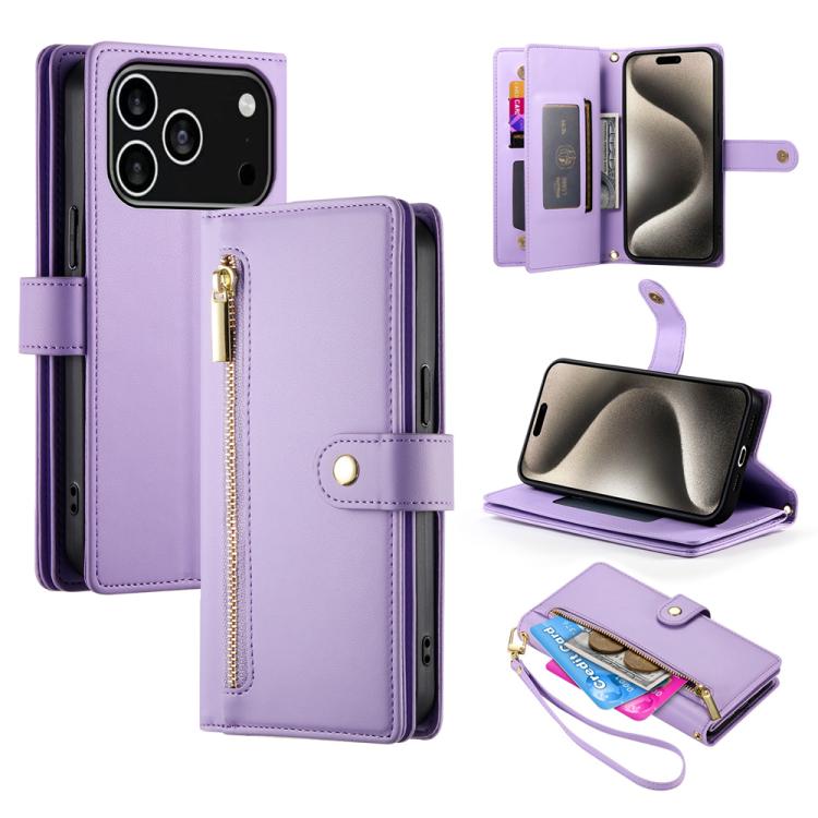 Étui de téléphone en cuir avec porte-cartes et fermeture éclair à neuf emplacements, pour iPhone 17 Pro Max, pour iPhone 17 Pro, pour iPhone 17, pour iPhone Air, pour iPhone 16e, pour iPhone 16 Pro Max, pour iPhone 16 Pro, pour iPhone 16 Plus