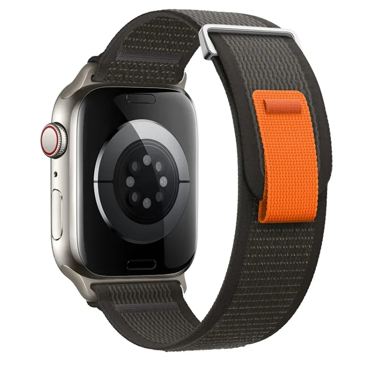 Dual-Section Loop Nylon Watch Band, For Apple Watch Ultra 2 49mm, For Apple Watch Series 9 45mm