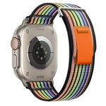 Dual-Section Loop Nylon Watch Band, For Apple Watch Series 9 41mm, For Apple Watch Ultra 49mm