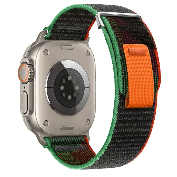 Dual-Section Loop Nylon Watch Band, For Apple Watch Series 9 41mm, For Apple Watch Ultra 49mm