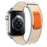 Bracelet de montre en nylon à double boucle, pour Apple Watch SE 40 mm et Apple Watch SE 44 mm