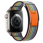 Bracelet de montre en nylon à double boucle, pour Apple Watch Series 4 44 mm et Apple Watch Series 4 40 mm