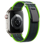 Bracelet de montre en nylon à double boucle, pour Apple Watch Series 4 44 mm et Apple Watch Series 4 40 mm