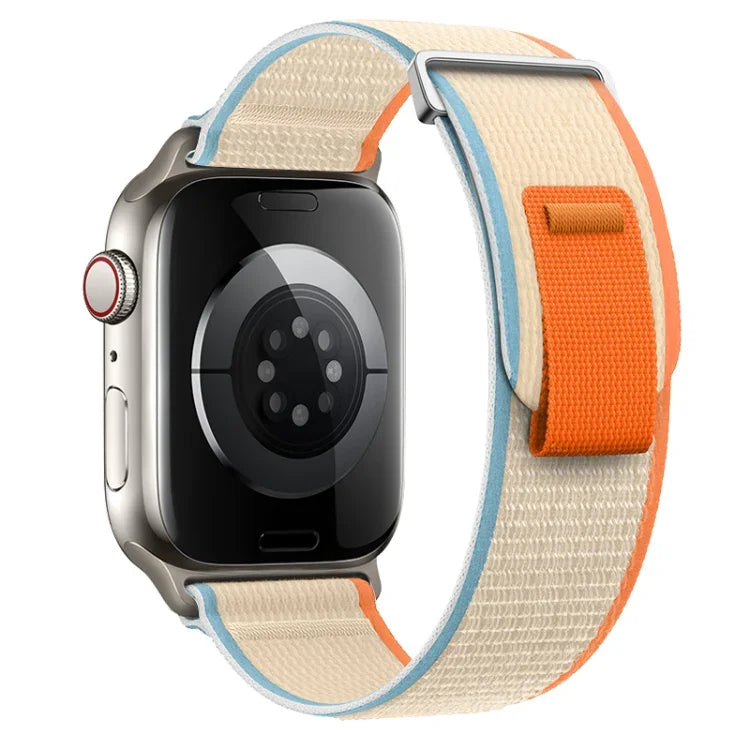 Bracelet de montre en nylon à double boucle, pour Apple Watch Series 4 44 mm et Apple Watch Series 4 40 mm
