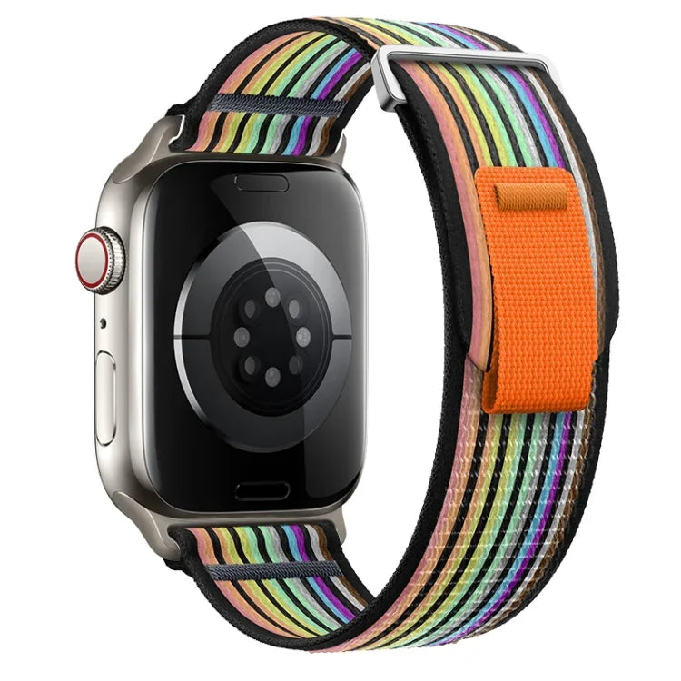 Bracelet de montre en nylon à double boucle, pour Apple Watch Series 4 44 mm et Apple Watch Series 4 40 mm