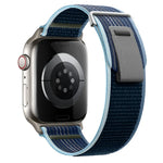 Bracelet de montre en nylon à double boucle, pour Apple Watch Series 4 44 mm et Apple Watch Series 4 40 mm