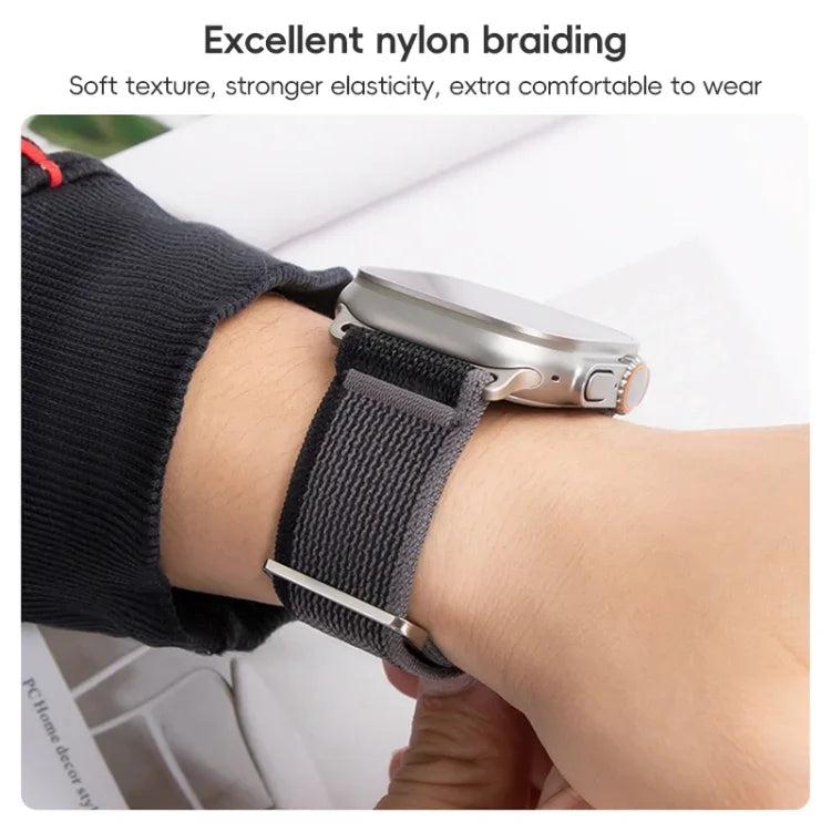 Bracelet de montre en nylon à double boucle, pour Apple Watch Series 4 44 mm et Apple Watch Series 4 40 mm