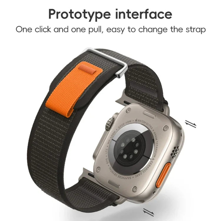 Bracelet de montre en nylon à double boucle, pour Apple Watch Series 4 44 mm et Apple Watch Series 4 40 mm