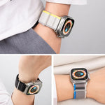 Dual-Section Loop Nylon Watch Band, For Apple Watch SE 2023 44mm, For Apple Watch SE 2023 40mm
