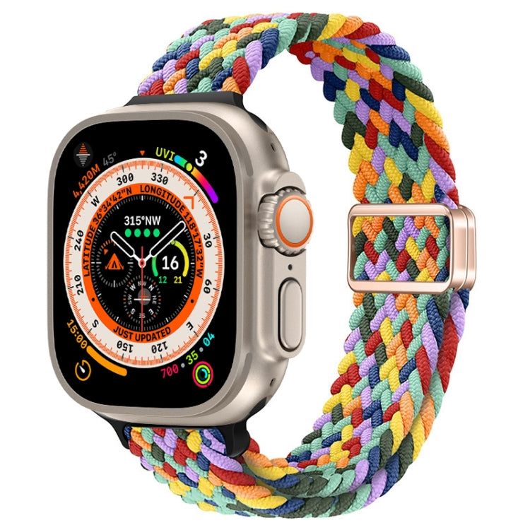 Bracelet de montre en nylon tressé à boucle magnétique fine, pour Apple Watch Series 9 41mm, pour Apple Watch Ultra 49mm