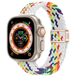 Bracelet de montre en nylon tressé à boucle magnétique fine, pour Apple Watch Series 9 41mm, pour Apple Watch Ultra 49mm