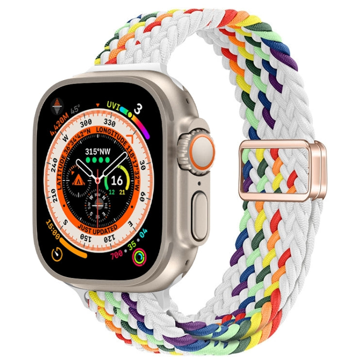 Bracelet de montre en nylon tressé à boucle magnétique fine, pour Apple Watch Series 9 41mm, pour Apple Watch Ultra 49mm