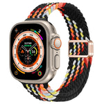 Bracelet de montre en nylon tressé à boucle magnétique fine, pour Apple Watch Series 9 41mm, pour Apple Watch Ultra 49mm