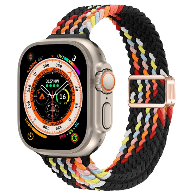 Bracelet de montre en nylon tressé à boucle magnétique fine, pour Apple Watch Series 9 41mm, pour Apple Watch Ultra 49mm