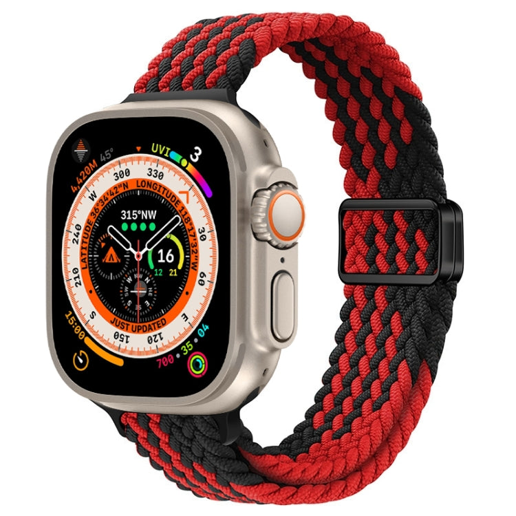 Bracelet de montre en nylon tressé à boucle magnétique fine, pour Apple Watch Series 9 41mm, pour Apple Watch Ultra 49mm