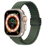Bracelet de montre en nylon tressé à boucle magnétique fine, pour Apple Watch Series 9 41mm, pour Apple Watch Ultra 49mm