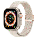 Bracelet de montre en nylon tressé à boucle magnétique fine, pour Apple Watch Series 9 41mm, pour Apple Watch Ultra 49mm
