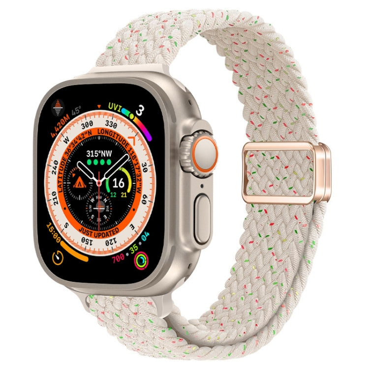 Bracelet de montre en nylon tressé à boucle magnétique fine, pour Apple Watch Series 9 41mm, pour Apple Watch Ultra 49mm