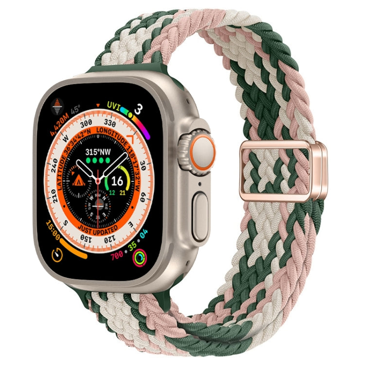 Bracelet de montre en nylon tressé à boucle magnétique fine, pour Apple Watch Series 9 41mm, pour Apple Watch Ultra 49mm