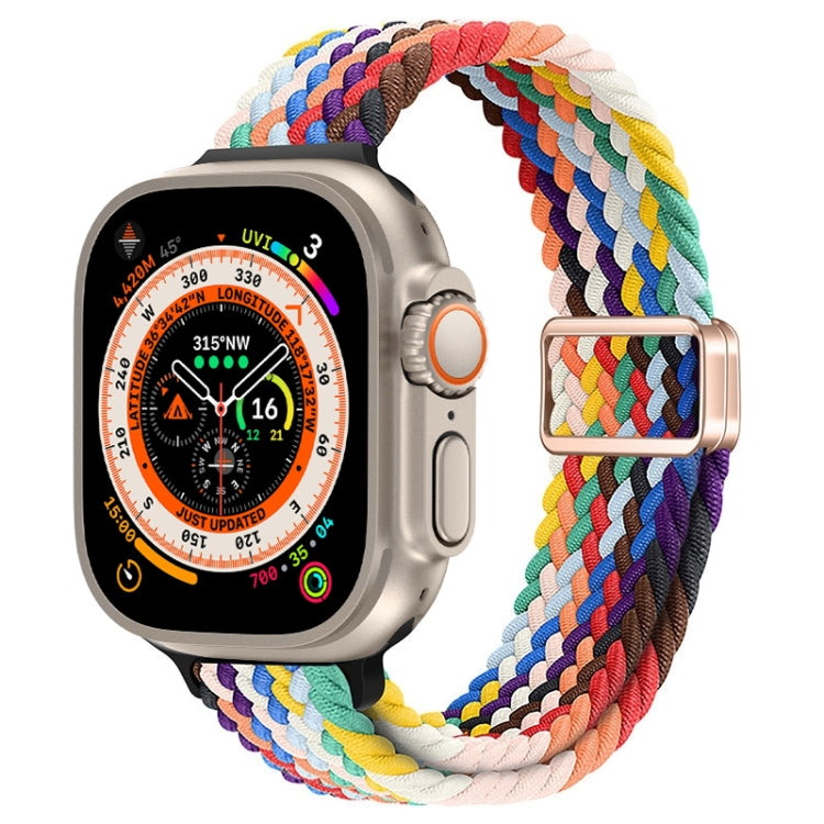 Bracelet de montre en nylon tressé à boucle magnétique fine, pour Apple Watch Series 9 41mm, pour Apple Watch Ultra 49mm