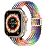 Bracelet de montre en nylon tressé à boucle magnétique fine, pour Apple Watch Series 9 41mm, pour Apple Watch Ultra 49mm