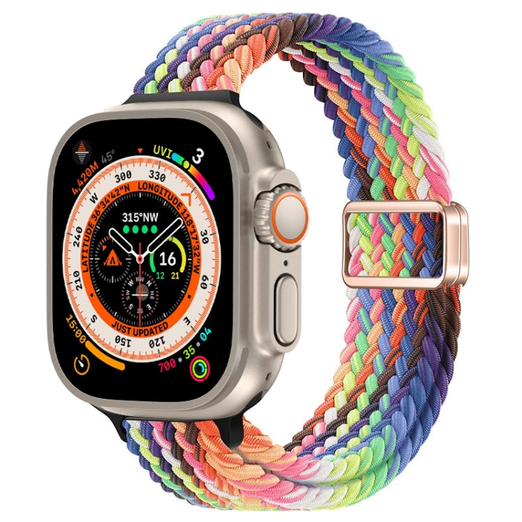 Bracelet de montre en nylon tressé à boucle magnétique fine, pour Apple Watch Series 9 41mm, pour Apple Watch Ultra 49mm