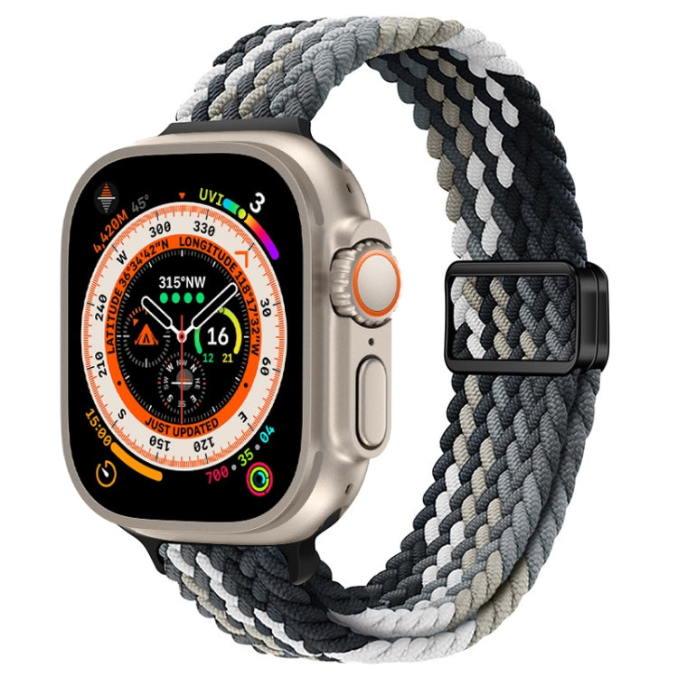 Bracelet de montre en nylon tressé à boucle magnétique fine, pour Apple Watch Series 9 41mm, pour Apple Watch Ultra 49mm