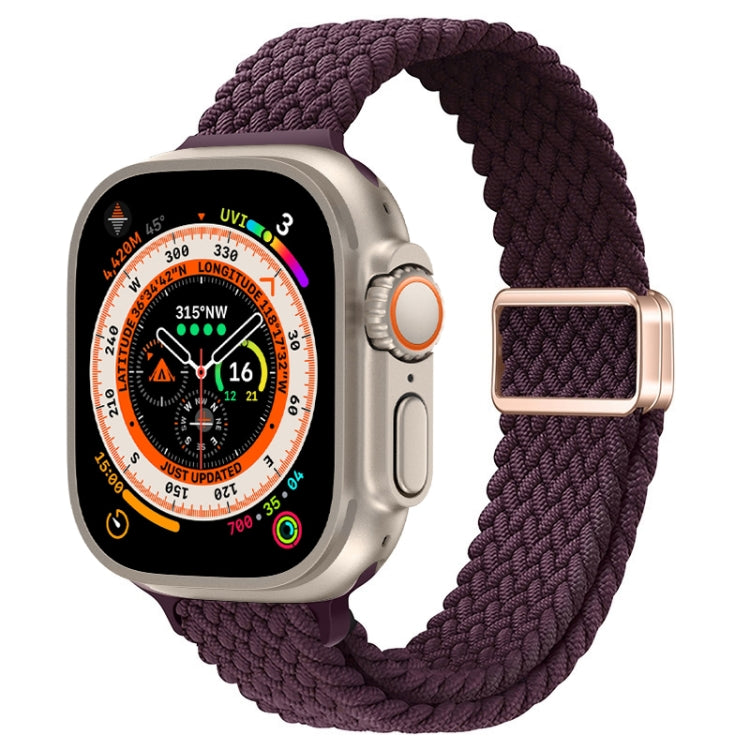 Bracelet de montre en nylon tressé à boucle magnétique fine, pour Apple Watch Series 9 41mm, pour Apple Watch Ultra 49mm