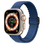 Bracelet de montre en nylon tressé à boucle magnétique fine, pour Apple Watch Series 9 41mm, pour Apple Watch Ultra 49mm